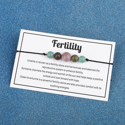 Multicolor Quartz 'Fertility' Adjustable Bracelet, bracelet for women, elegant gift for her, detail close-up