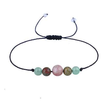 Multicolor Quartz 'Fertility' Adjustable Bracelet, bracelet for women, elegant gift for her, side view