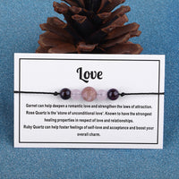 Pink Quartz 'Love' Adjustable Bracelet