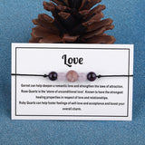 Pink Quartz 'Love' Adjustable Bracelet