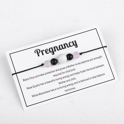 White Quartz 'Pregnancy' Adjustable Bracelet, bracelet for women, botanical inspired, styled look