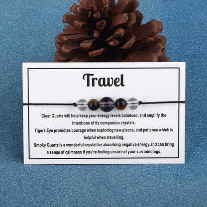 Quartz 'Travel' Adjustable Bracelet, bracelet for women, vintage-inspired design, front view