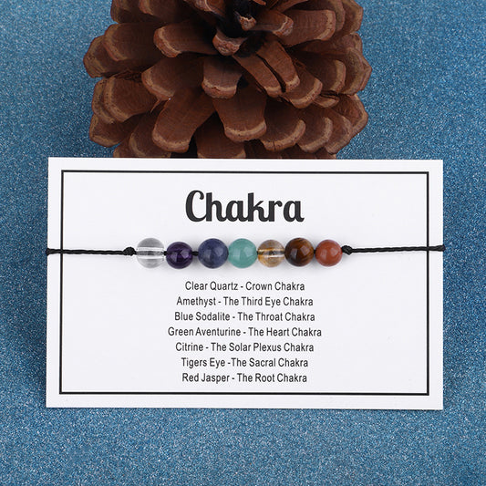 Quartz 'Chakra' Adjustable Bracelet, bracelet for women, everyday style, front view