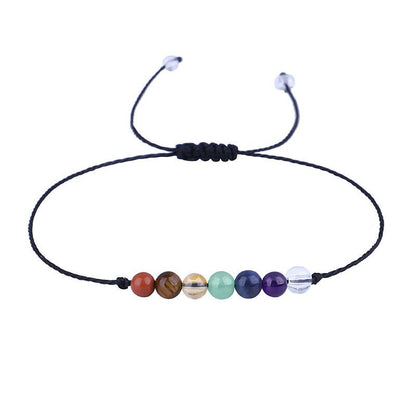 Quartz 'Chakra' Adjustable Bracelet, bracelet for women, dainty minimalist design, side view