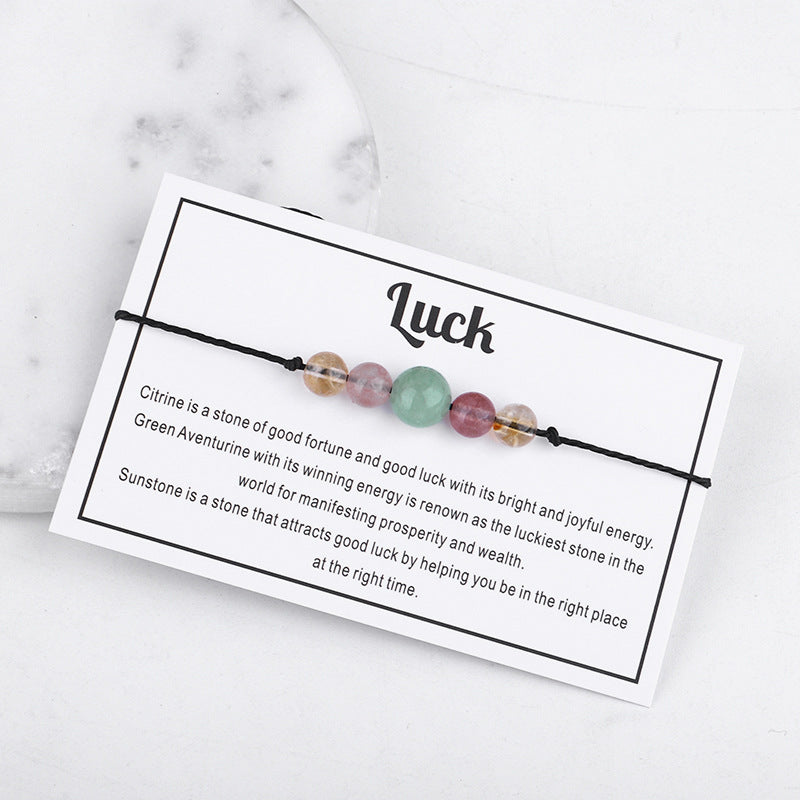 Quartz 'Luck' Adjustable Bracelet, bracelet for women, elegant gift for her, styled look