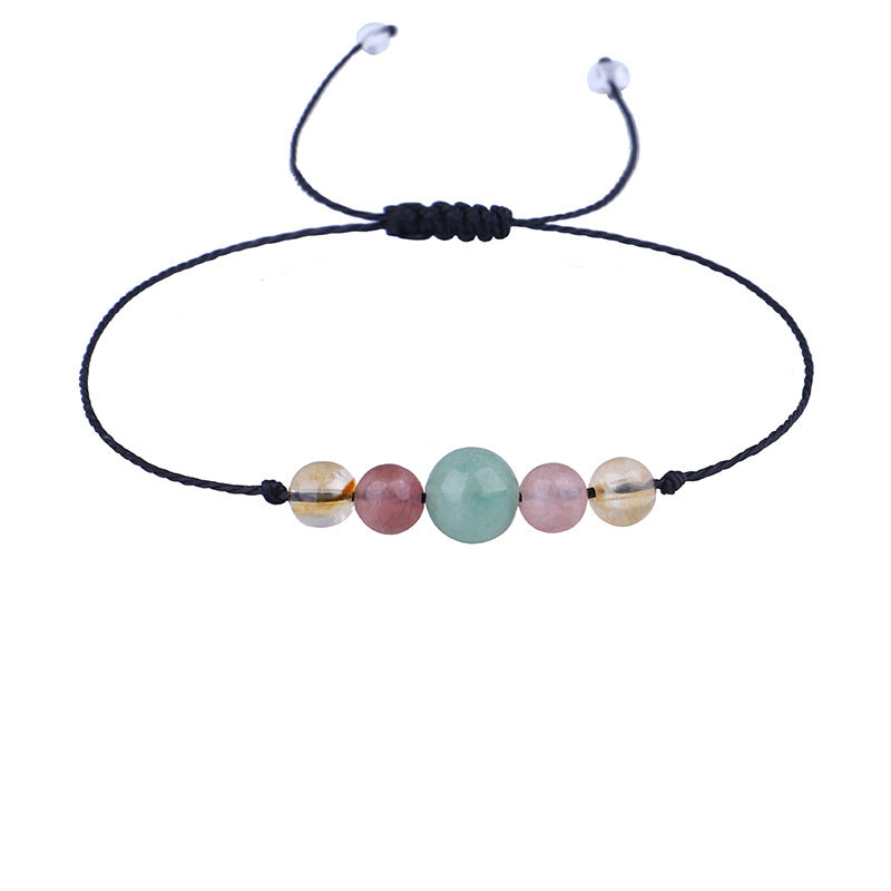 Quartz 'Luck' Adjustable Bracelet, bracelet for women, elegant gift for her, side view