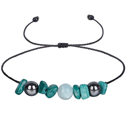 Quartz and Green 'Believe You Can' Adjustable Bracelet, bracelet for women, vintage-inspired design, side view