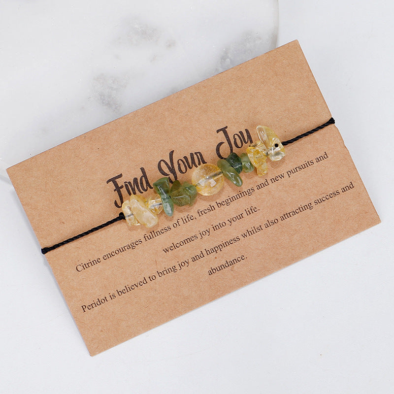 Yellow and Green 'Find Your Joy' Adjustable Bracelet, bracelet for women, everyday style, lifestyle look