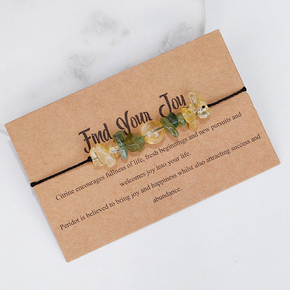Yellow and Green 'Find Your Joy' Adjustable Bracelet, bracelet for women, everyday style, lifestyle look