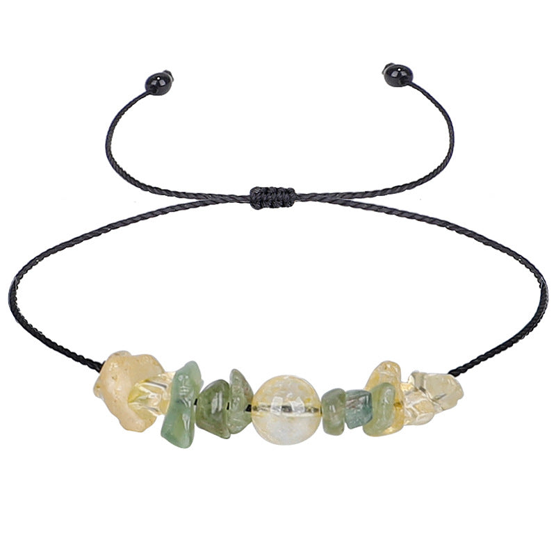 Yellow and Green 'Find Your Joy' Adjustable Bracelet, bracelet for women, everyday style, side view