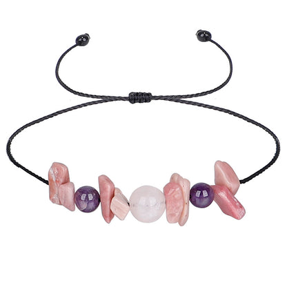 Purple Quartz 'Love Yourself' Adjustable Bracelet, bracelet for women, vintage-inspired design, side view