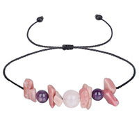 Purple Quartz 'Love Yourself' Adjustable Bracelet
