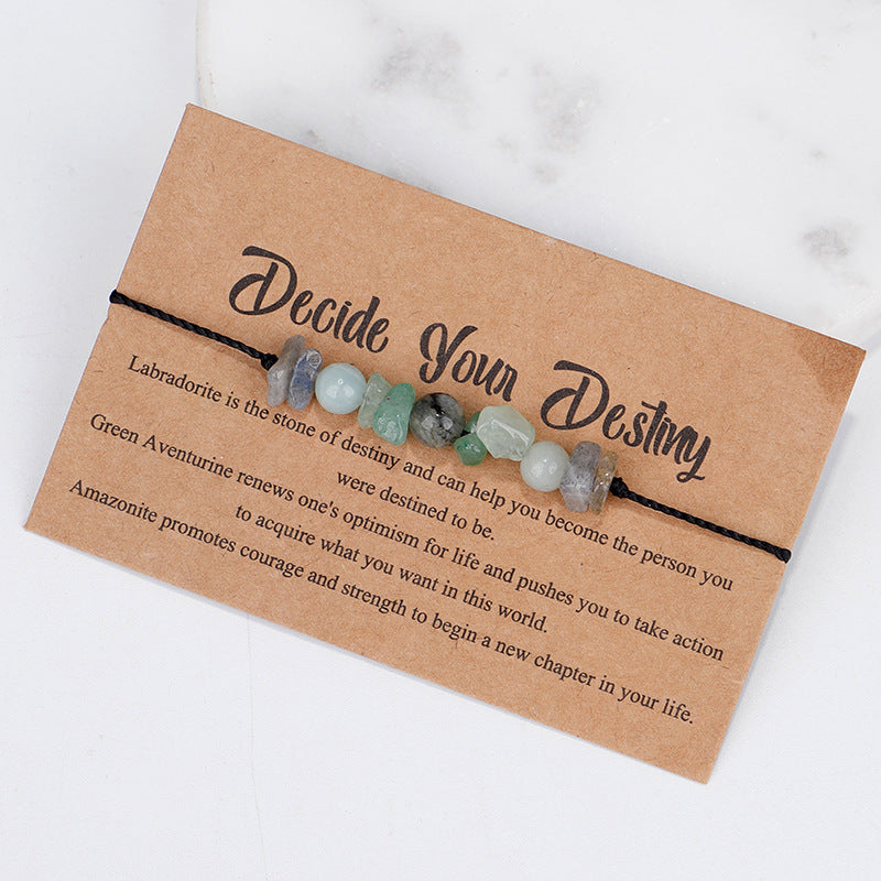 Green Quartz 'Decide Your Destiny' Adjustable Bracelet, bracelet for women, botanical inspired, lifestyle look