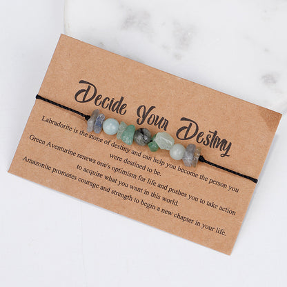 Green Quartz 'Decide Your Destiny' Adjustable Bracelet, bracelet for women, botanical inspired, lifestyle look