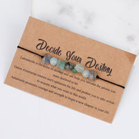 Green Quartz 'Decide Your Destiny' Adjustable Bracelet