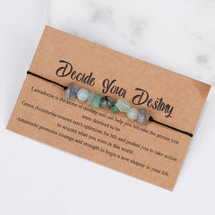 Green Quartz 'Decide Your Destiny' Adjustable Bracelet