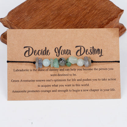 Green Quartz 'Decide Your Destiny' Adjustable Bracelet, bracelet for women, botanical inspired, styled look