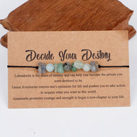 Green Quartz 'Decide Your Destiny' Adjustable Bracelet