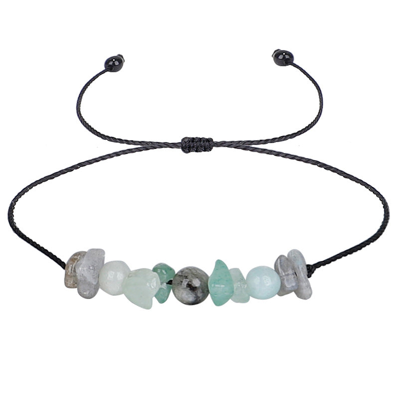 Green Quartz 'Decide Your Destiny' Adjustable Bracelet, bracelet for women, botanical inspired, side view