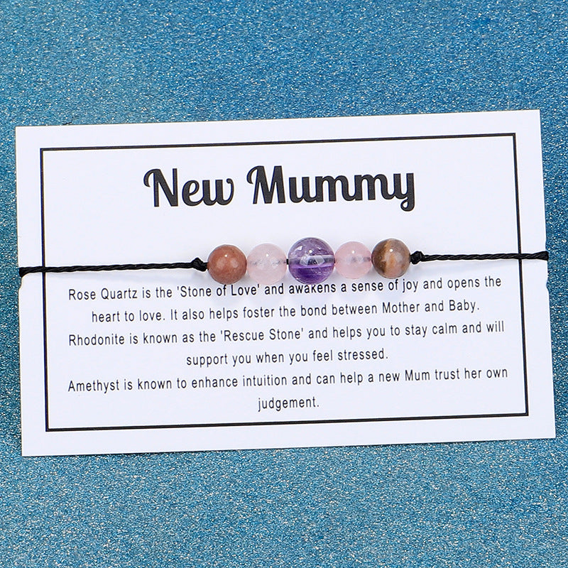 Quartz 'New Mummy' Adjustable Bracelet, bracelet for women, botanical inspired, front view