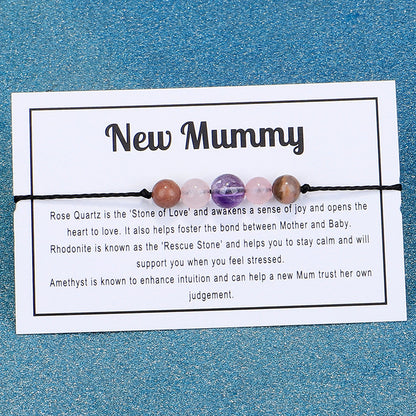 Quartz 'New Mummy' Adjustable Bracelet, bracelet for women, botanical inspired, front view