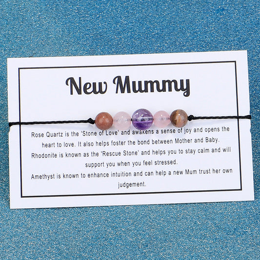 Quartz 'New Mummy' Adjustable Bracelet, bracelet for women, botanical inspired, front view
