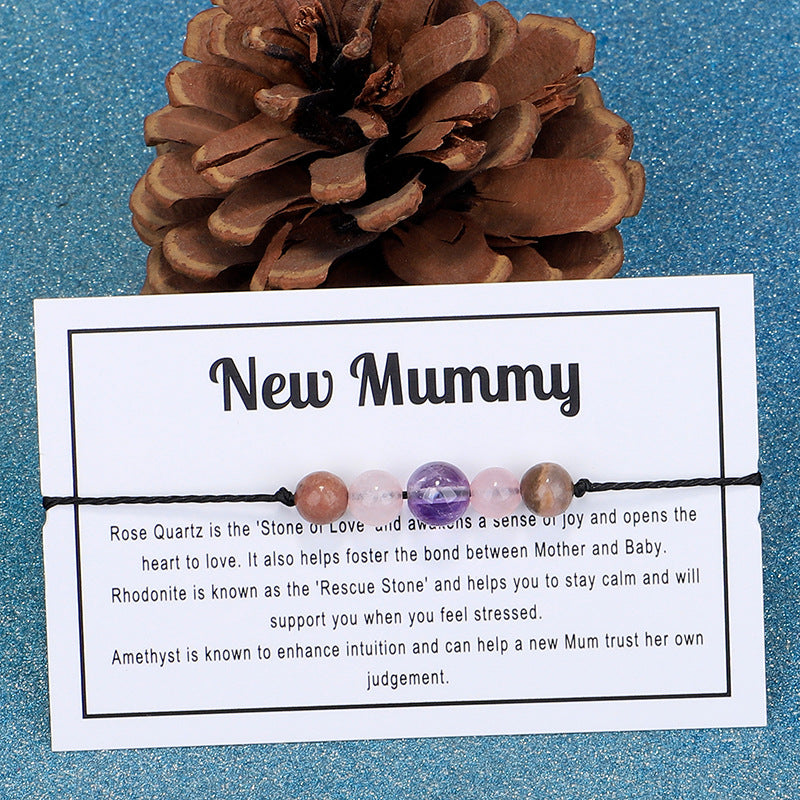 Quartz 'New Mummy' Adjustable Bracelet, bracelet for women, botanical inspired, detail close-up