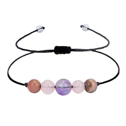 Quartz 'New Mummy' Adjustable Bracelet, bracelet for women, botanical inspired, side view