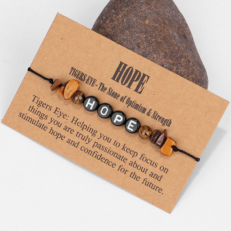 Quartz and Black 'Hope' Adjustable Bracelet, bracelet for women, everyday style, lifestyle look