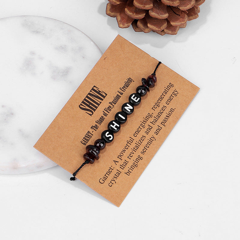 Quartz and Black 'Shine' Adjustable Bracelet, bracelet for women, elegant gift for her, styled look