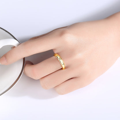 Crystal and 18K Gold-Plated Star Open Ring, gold statement rings for women, dainty minimalist design, lifestyle look