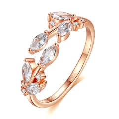 Crystal & Cubic Zirconia Rattan Bypass Ring