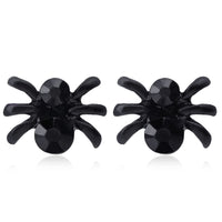 Black Spider Stud Earrings - streetregion