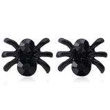 Black Spider Stud Earrings - streetregion