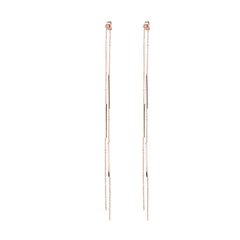 18K Rose Gold-Plated Bar Tassel Ear Jackets