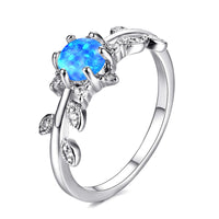 Blue Opal & cubic zirconia Botany Ring - streetregion