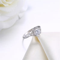 Crystal & Sterling Silver Clover Promise Ring - streetregion