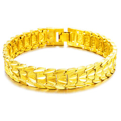 24K Gold-Plated Heart Watch Bracelet