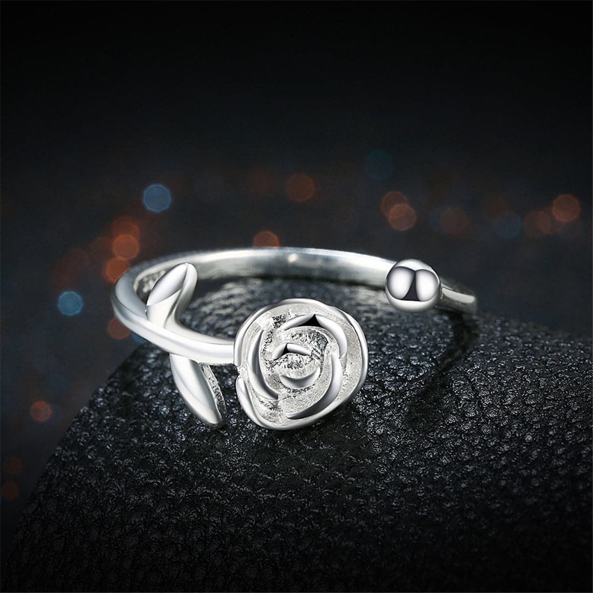 Sterling Silver Flower Adjustable Eternity Ring - streetregion