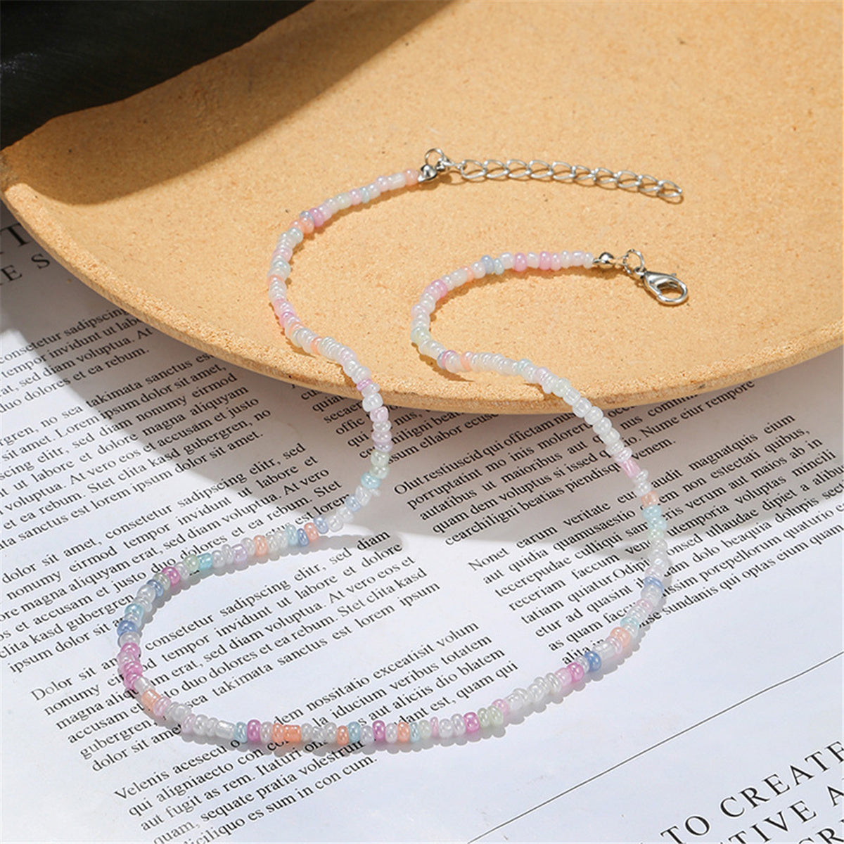 Howlite & Silver-Plated Choker Necklace