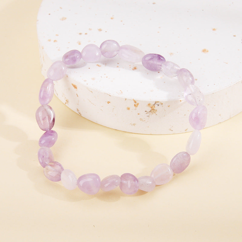 Pink Quartz Irregular Stretch Bracelet