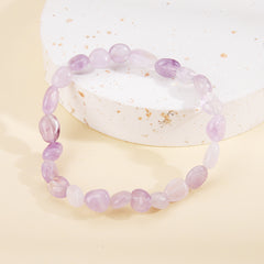 Pink Quartz Irregular Stretch Bracelet