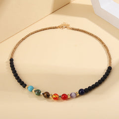 Turquoise & Quartz 18K Gold-Plated Beaded Necklace
