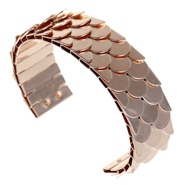 18k Rose Gold-Plated Fish Scale Cuff