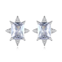 Cubic Zirconia & Crystal Silver-Plated Star Stud Earrings