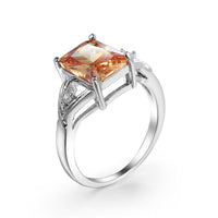 Champagne Cubic Zirconia & Crystal Ring