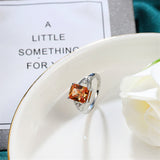 Champagne Cubic Zirconia & Crystal Ring