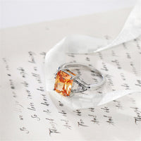 Champagne Cubic Zirconia & Crystal Ring