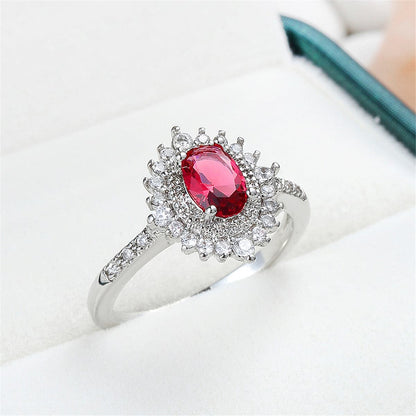 Rose Crystal and Cubic Zirconia Flower Band Ring, statement rings for women, vintage-inspired design, lifestyle look