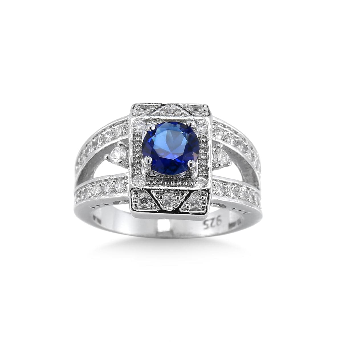 Navy Crystal & Cubic Zirconia Ring